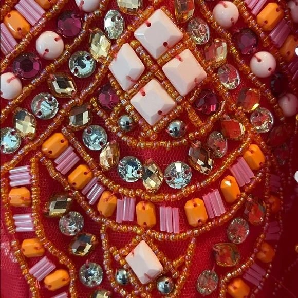 🆕 Rachel Allan Perfect Angels Beaded Halter A-Line Gown Prom Dress size 22 - Picture 11 of 14